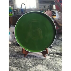 Vintage BLOCK CHROMATICS Green Modernist Geometric Dinner Plate Germany